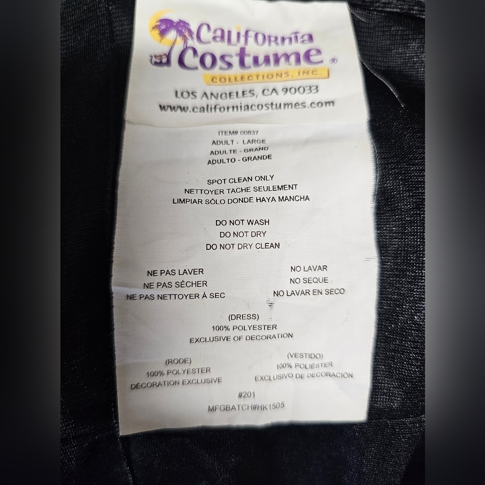 California Costumes Black Fringe Layered 1920's Flapper Dress Size L (Adult) - Picture 10 of 16